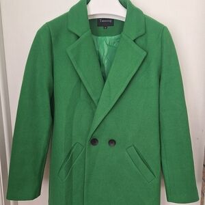 Tanming Women's Green Pea Coat
